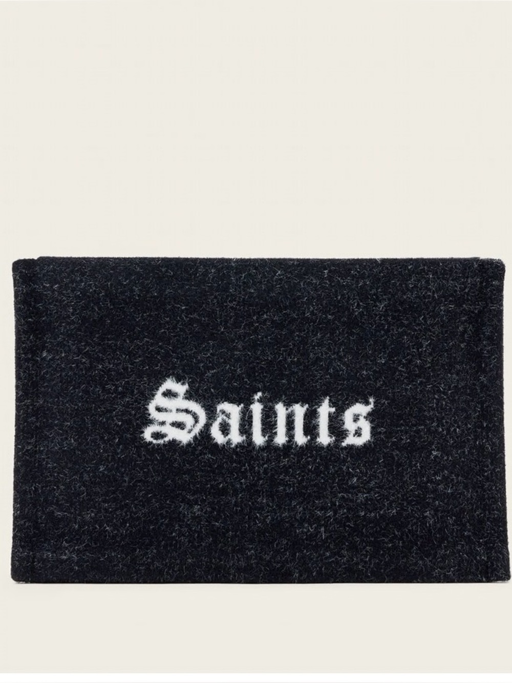 AllSaints Black and White 'Saints' Logo Clutch